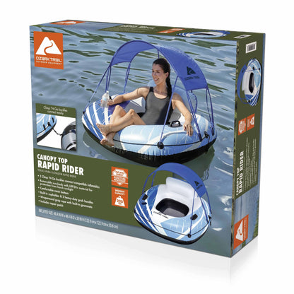 (2 Pack)  Rapid Rider Canopy River Tube with Removable Shade 48.5"