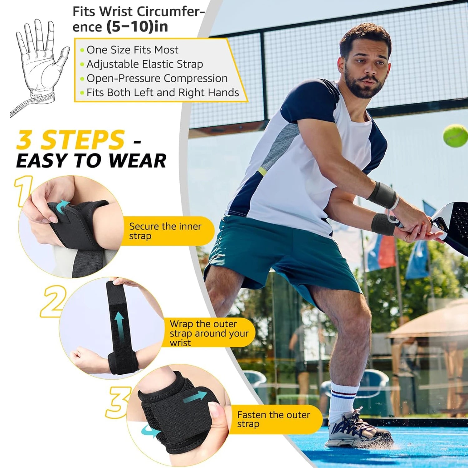 Sport Wrist Support Compression Strap  