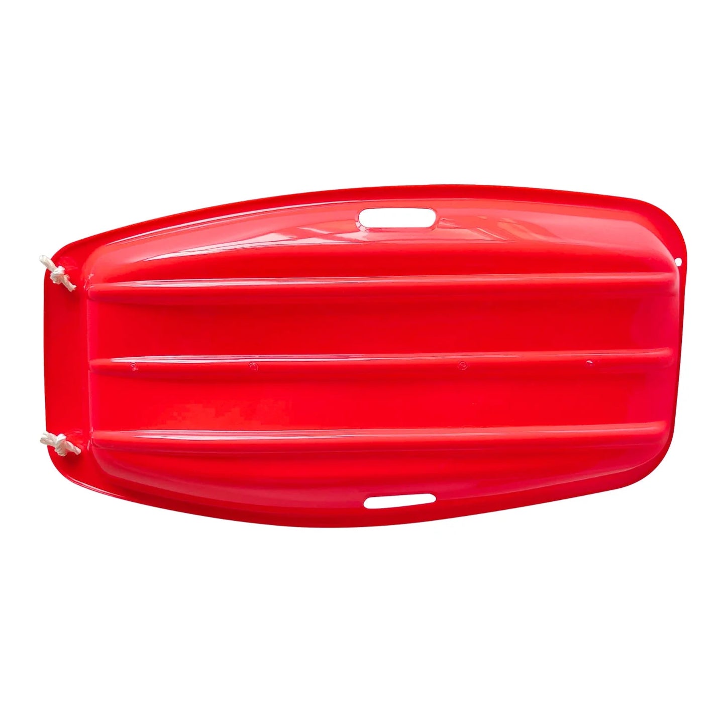 (2 Pack) Red Snow Toboggan Sled with Tow Rope, Red Plastic, Winter Accessories, Ages 3+ by